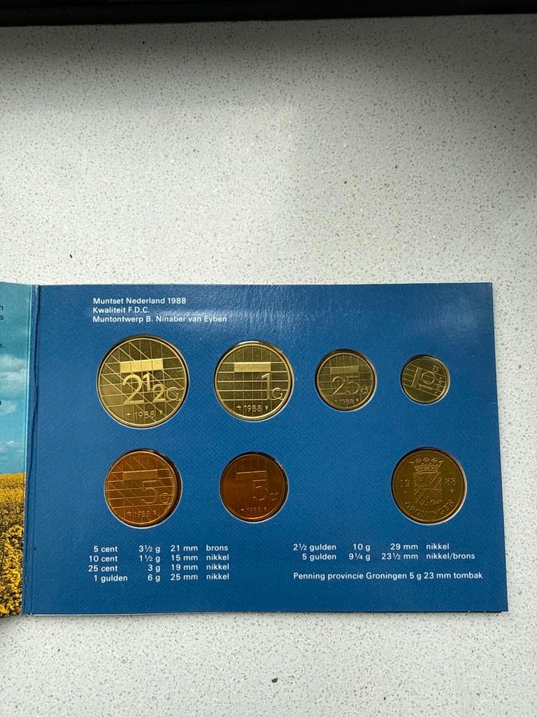 Nieuwe Guldenset 1988 in Blister - Hoogste Bieder, Ophalen of Verzenden, Koningin Beatrix, Overige waardes, Setje