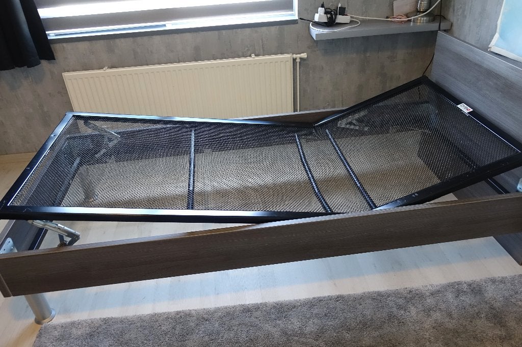 Bed met verstelbare spiraalbodem, Ophalen, 90 cm, Eenpersoons, 200 cm