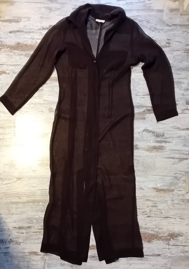 strandtuniek,blouse,transparant,jas,Expresso,tuniek,maat 38, Maat 38/40 (M), Bruin, Zo goed als nieuw, Verzenden