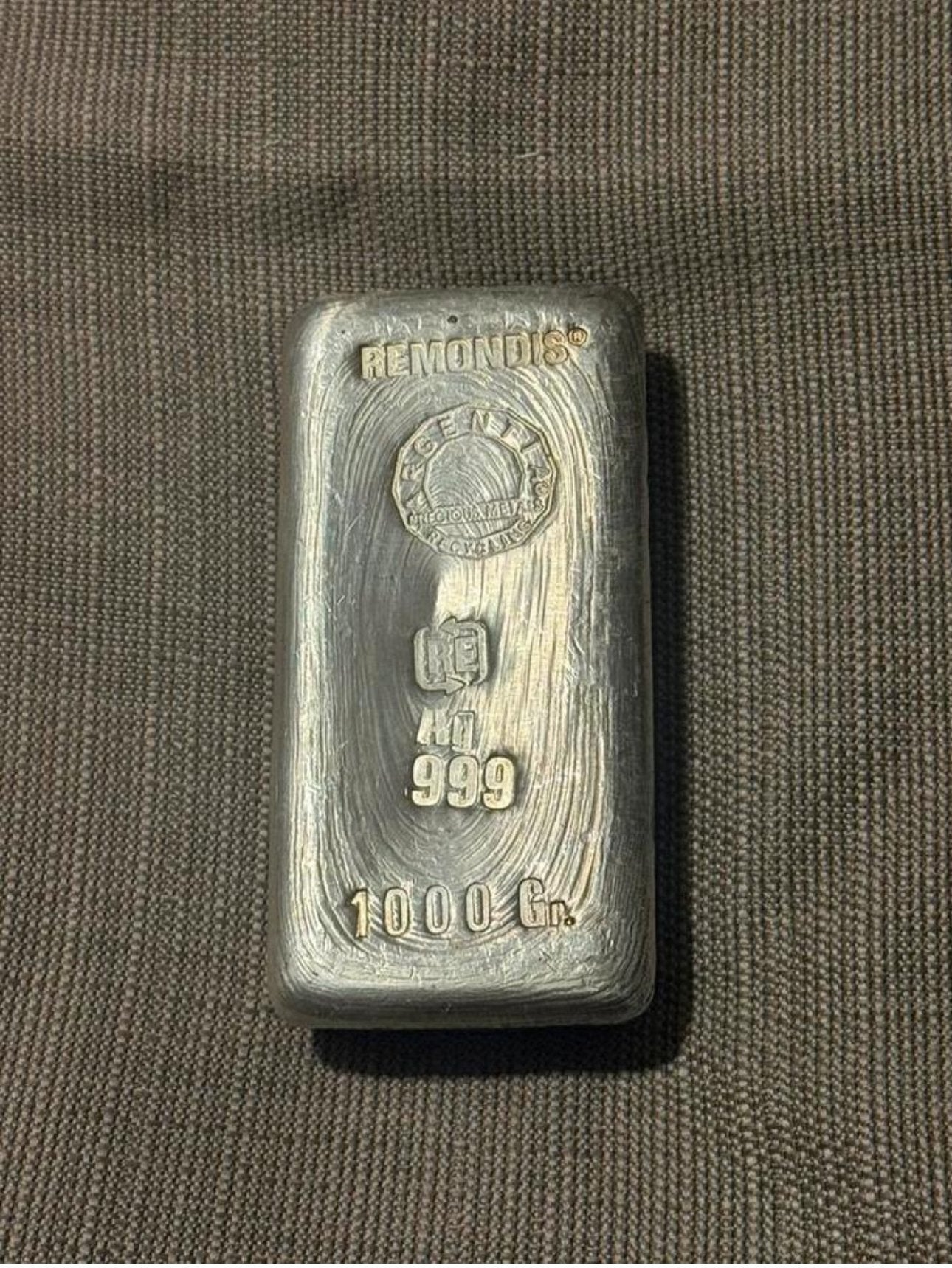1kg zilverbaar Argentia Remondis LBMA, Postzegels en Munten, Ophalen, Zilver