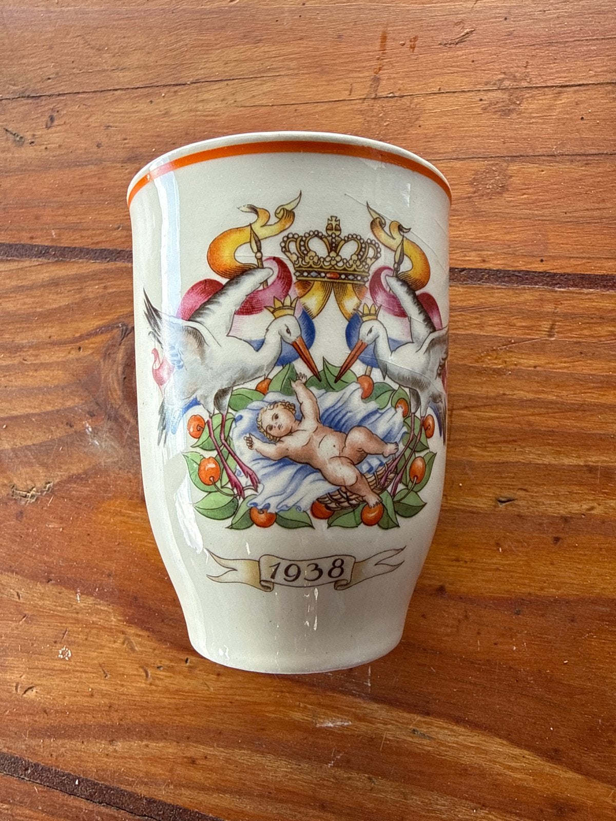 Herdenkingsbeker geboorte Prinses Beatrix 1938, Ophalen of Verzenden