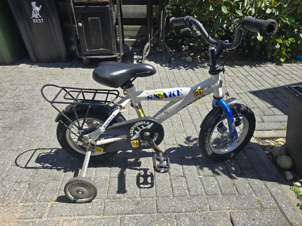 Kinderfiets jongens 14 inch batavus snake airpatrol, Ophalen of Verzenden, Gebruikt, Minder dan 16 inch, Zijwieltjes