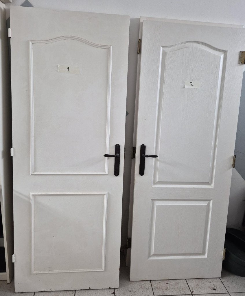 stompe binnendeuren 4 stuks met beslag, Ophalen, Gebruikt, Minder dan 80 cm, Binnendeur