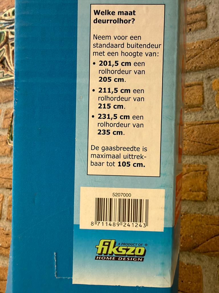 Nieuwe Fikszo Luxe Deur Rolhor - Zilver, 235x105cm, 215 cm of meer, Hordeur, Nieuw, Metaal