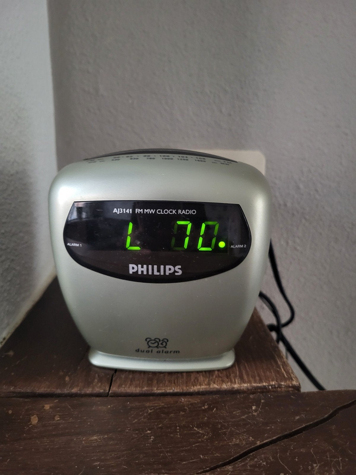Philips Wekker Radio met Dubbel Alarm, Ophalen of Verzenden, Gebruikt, Digitaal