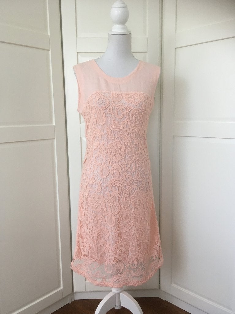 Cassis nieuwe roze mouwloze linnen jurk met kant, maat 40 M, Maat 38/40 (M), Cassis, Nieuw, Ophalen of Verzenden