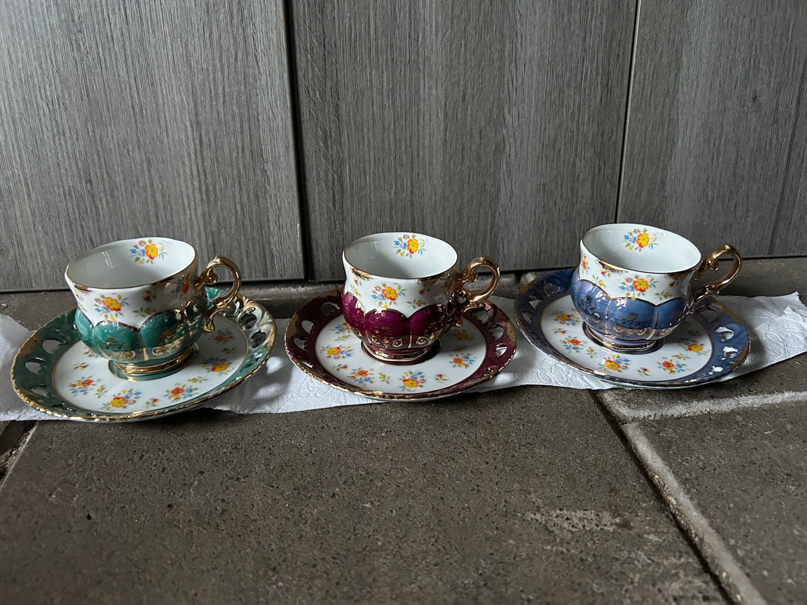 Vintage Ohashi China 1932 Japan Espresso Kopjes Set, Ophalen of Verzenden