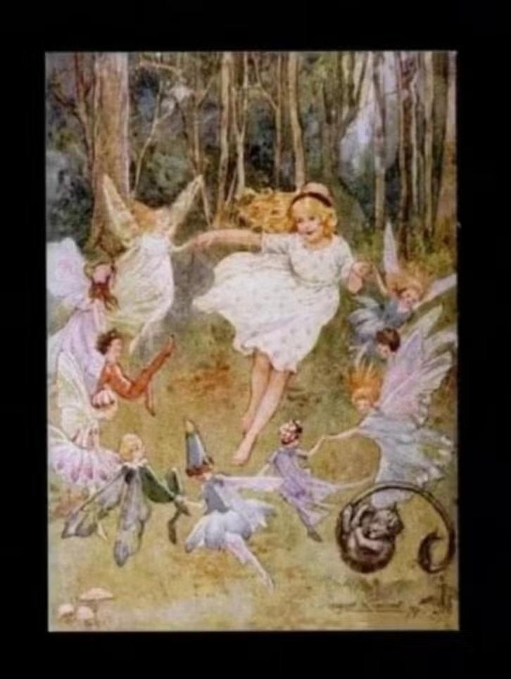 Elfen Dansen Meisje Duiveltje Rajbooli Margaret Tarrant., Ophalen of Verzenden, 1980 tot heden, Ongelopen, Kinderen