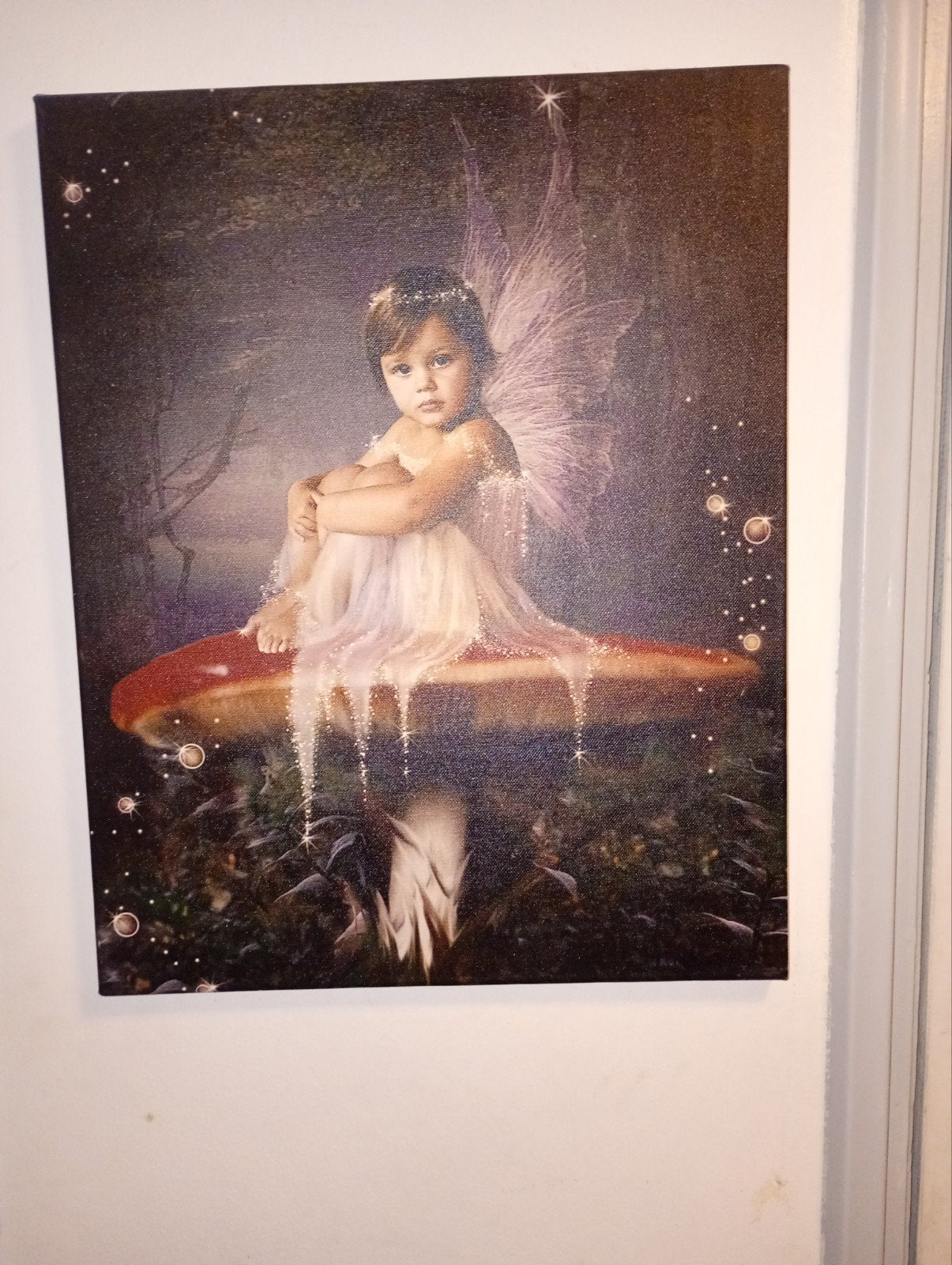 Schilderij: Peuter op Paddenstoel in Anne Geddes Stijl, Ophalen