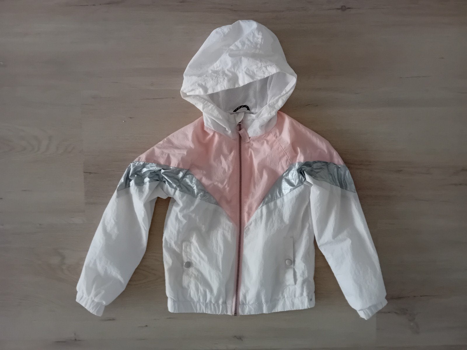 Zomerjas maat 128 wit/zalm/zilver, Gebruikt, C&A, Meisje, Ophalen of Verzenden