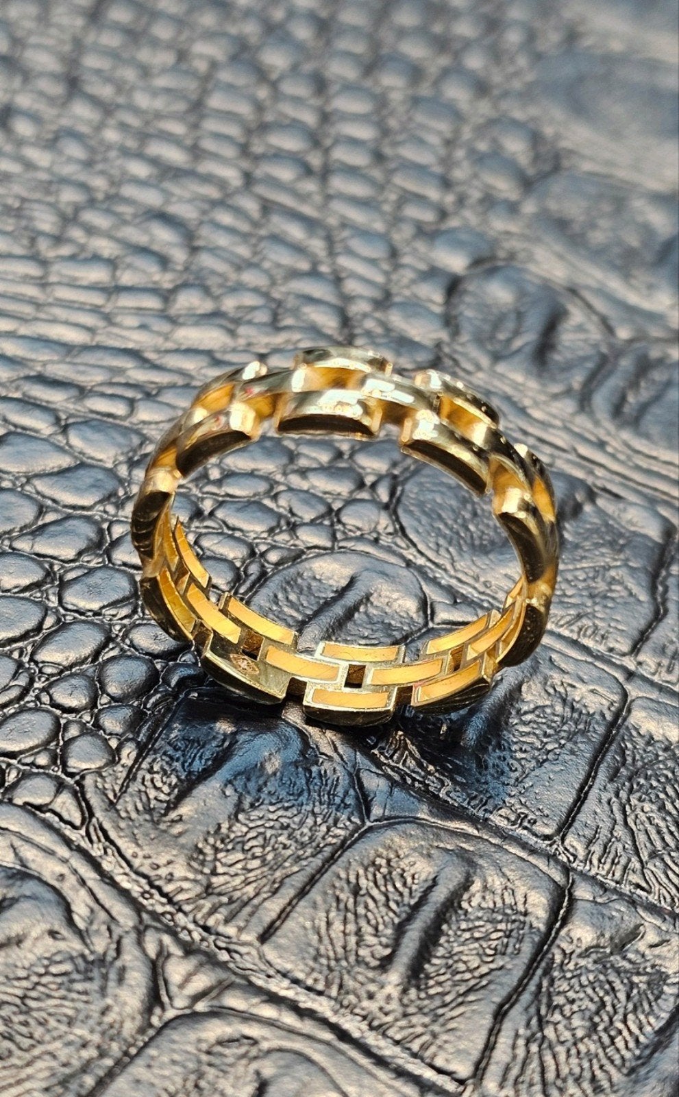 Prachtige 14k gouden Rolex schakel ring, Ophalen of Verzenden, Nieuw, Goud, Dame of Heer