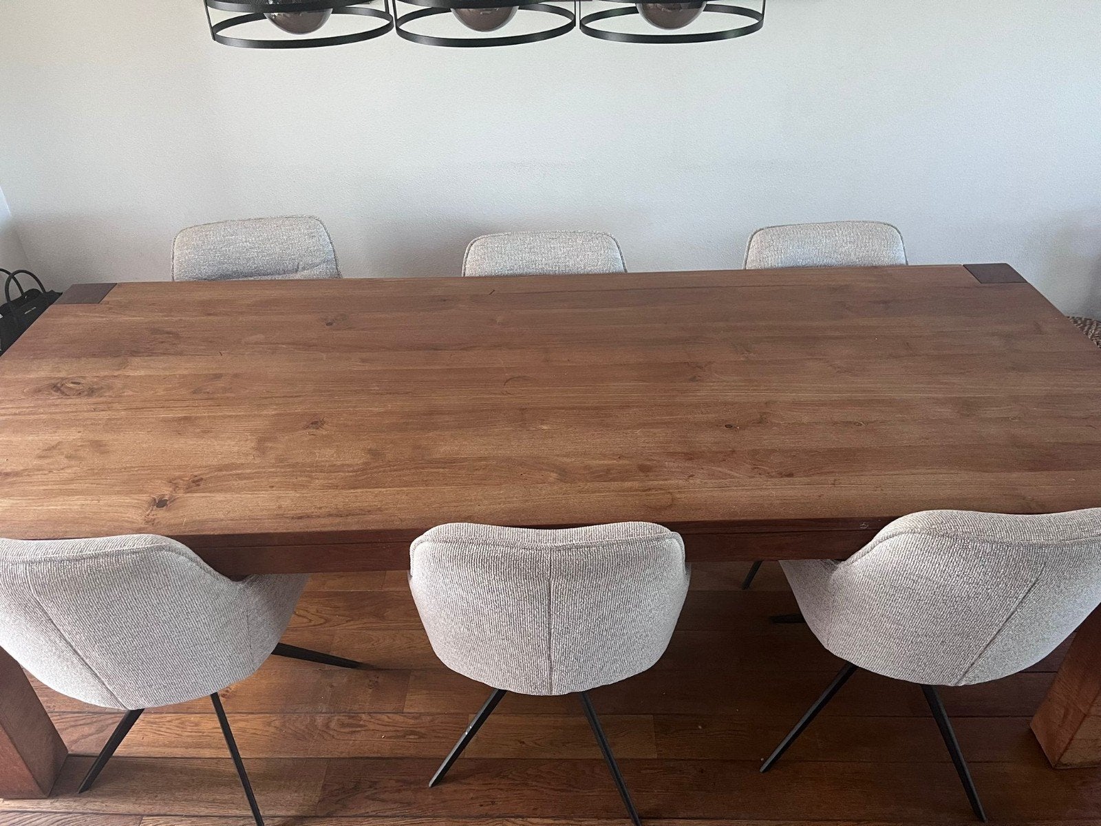 Robuuste eettafel van massief Teak hout, Huis en Inrichting, Tafels | Eettafels, Ophalen, 200 cm of meer, 50 tot 100 cm, Zo goed als nieuw