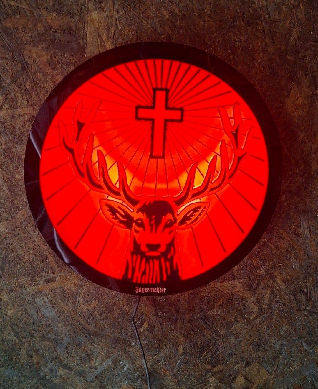 Jägermeister neon, Ophalen, Gebruikt, Lichtbak of (neon) lamp
