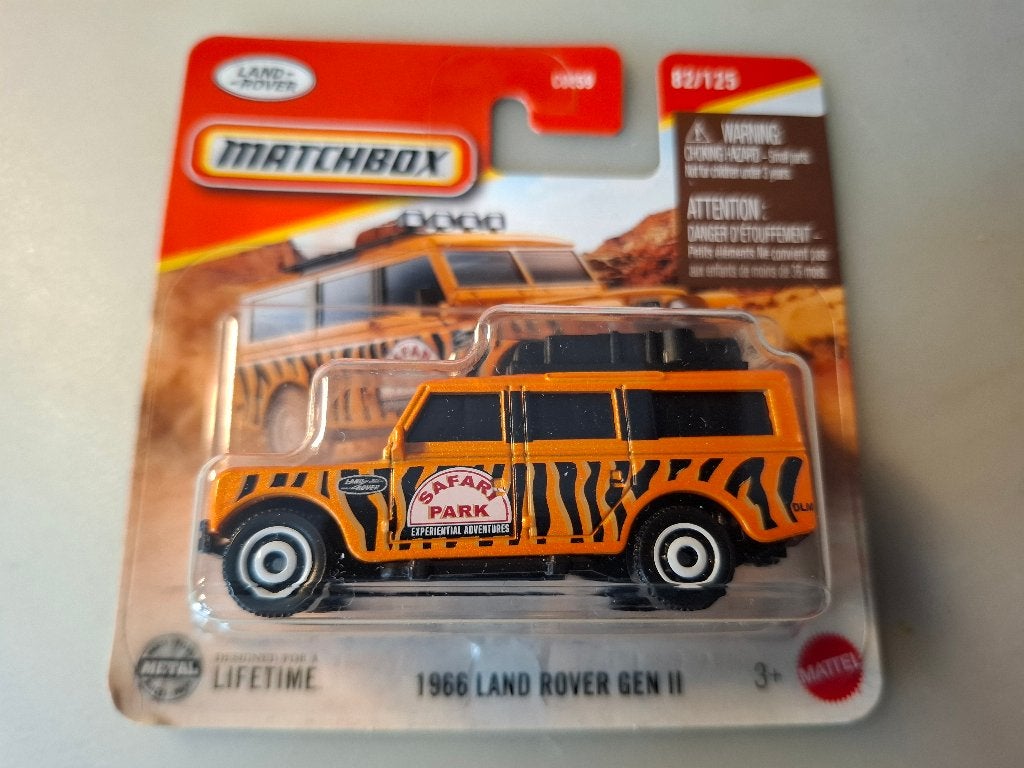 Matchbox 82 - 1966 Land Rover Series II [oranje] 1/60 MIB, Ophalen of Verzenden, Nieuw, Auto