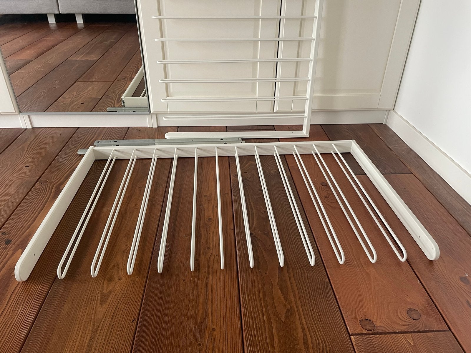 2x IKEA KOMPLEMENT Uittrekbaar Broekrek - Wit 100cm, Ophalen, Met plank(en), Nieuw, 50 tot 100 cm