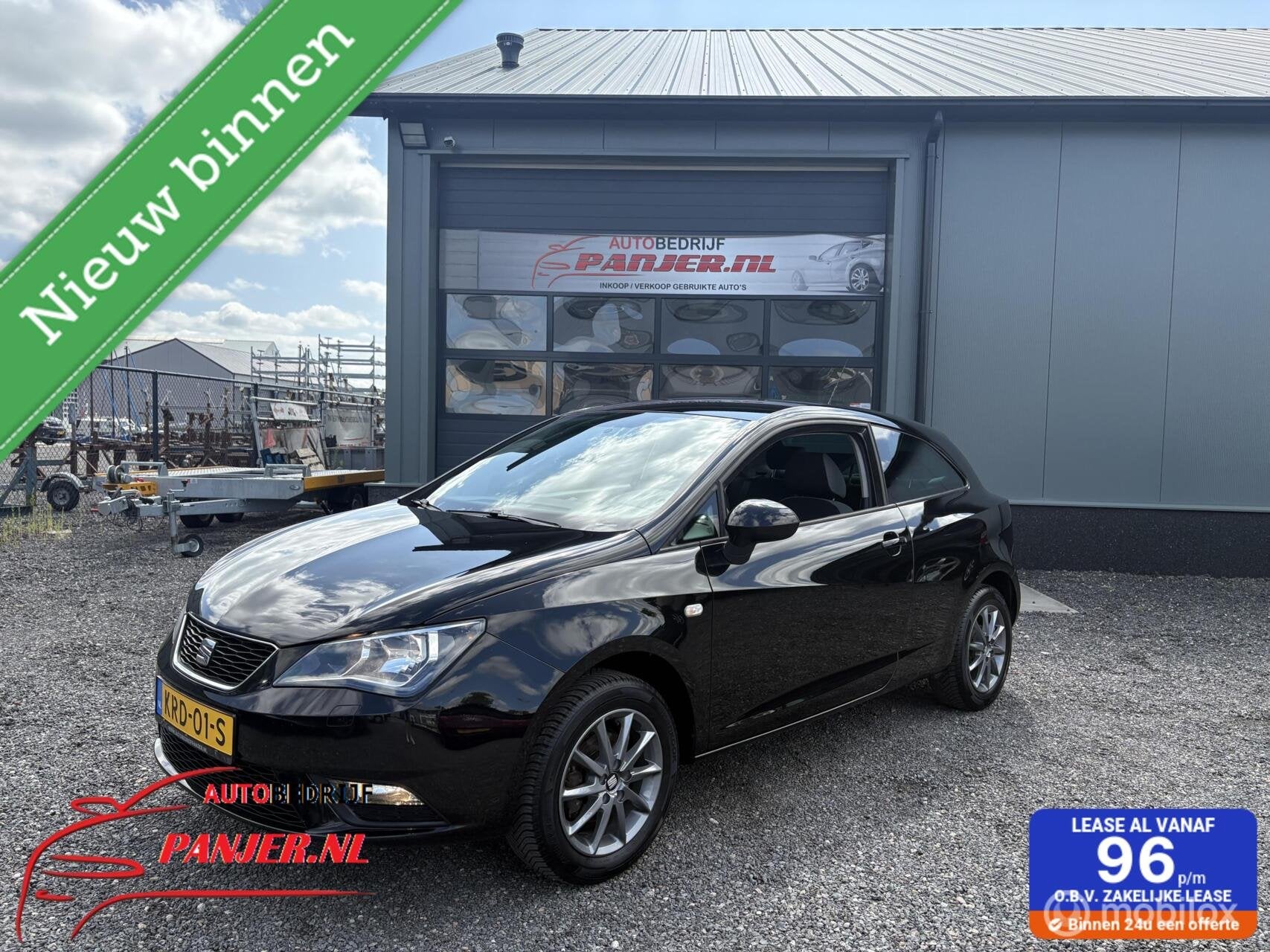 Seat Ibiza SC 1.0 MPI "SPORTIEF + ZUINIG", Auto's, Stof, Gebruikt, Zwart, Bedrijf