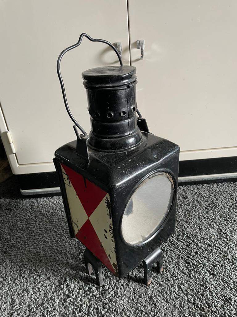 Antieke spoorweglamp / seinlamp, Antiek en Kunst, Ophalen