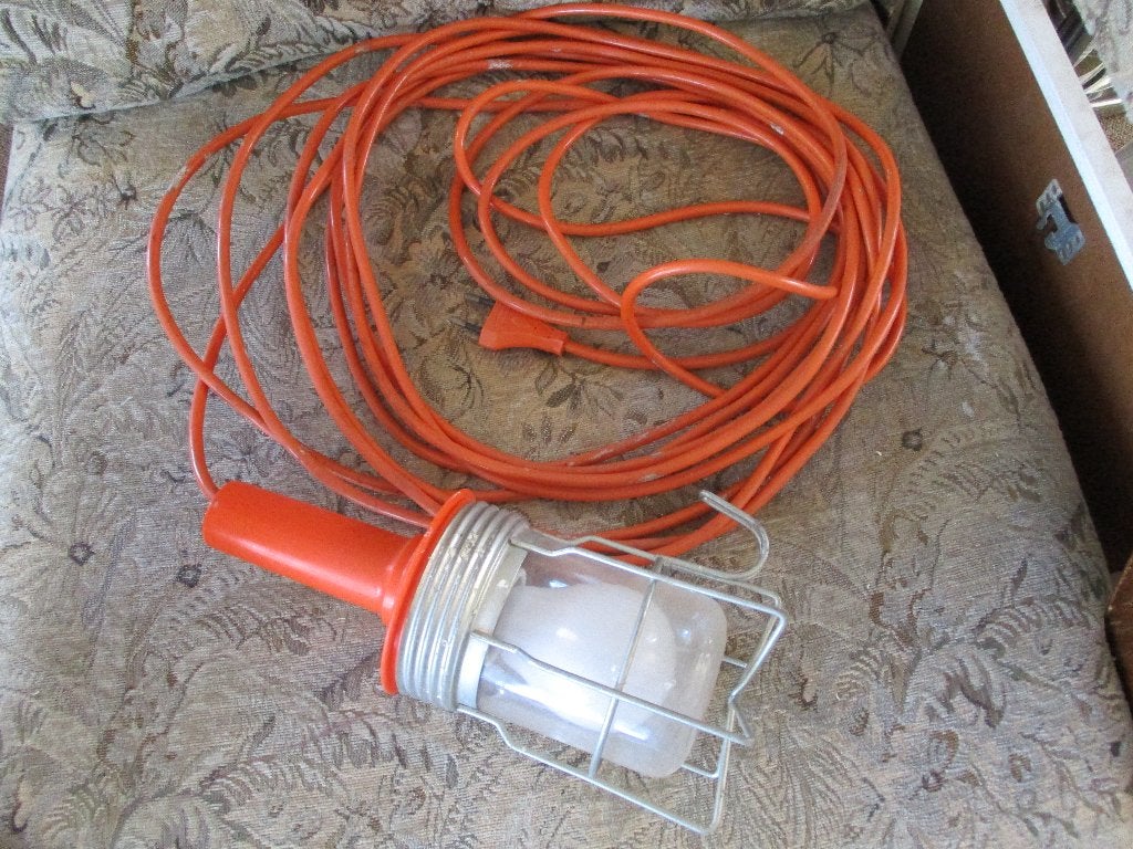 Looplamp met 10 meter snoer., Huis en Inrichting, Overige fittingen, Ophalen of Verzenden, Zo goed als nieuw, Oranje