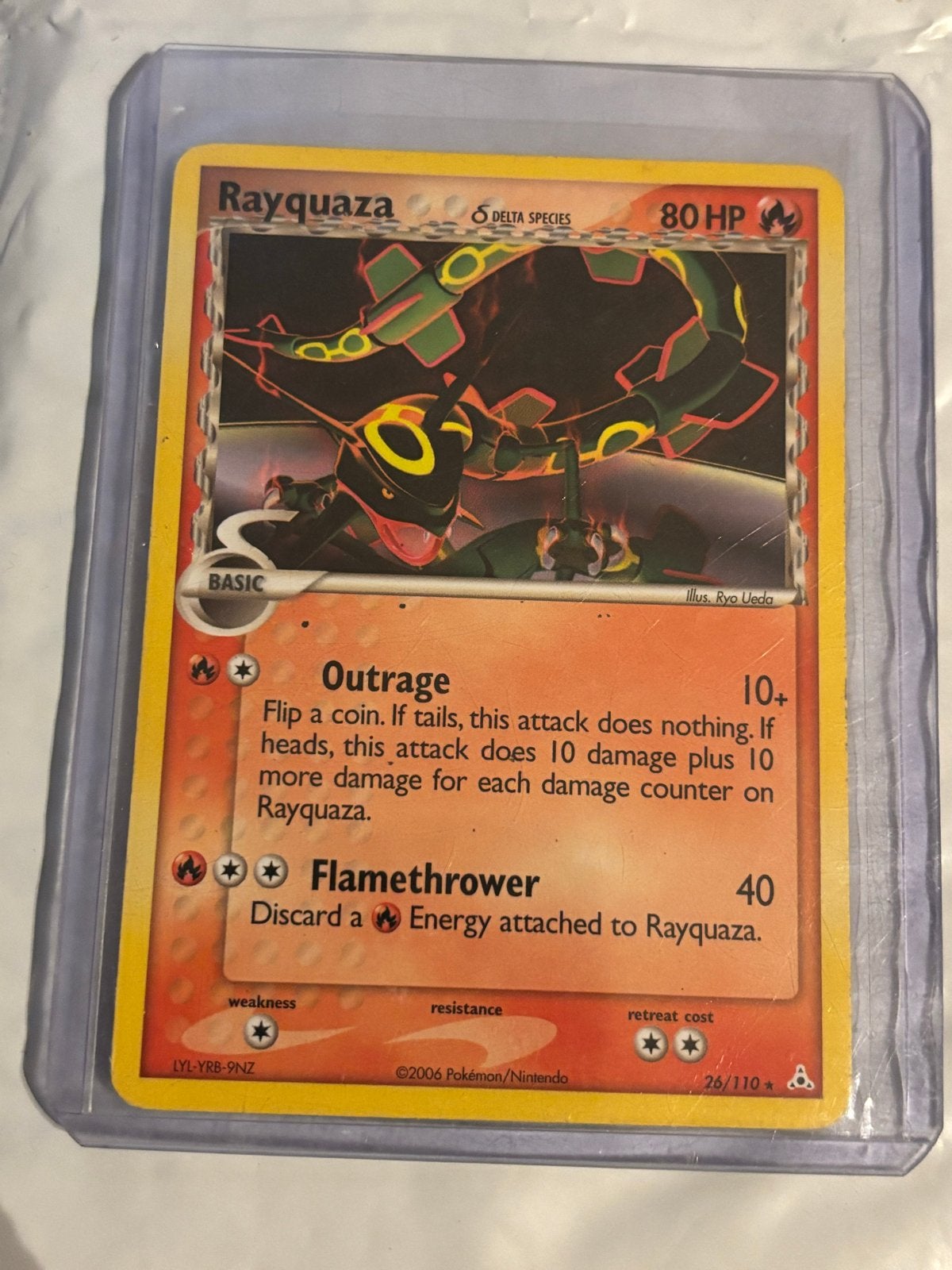 Pokémon Kaart Rayquaza Delta Species 26/110 Holo, Hobby en Vrije tijd, Verzamelkaartspellen | Pokémon, Ophalen of Verzenden, Zo goed als nieuw