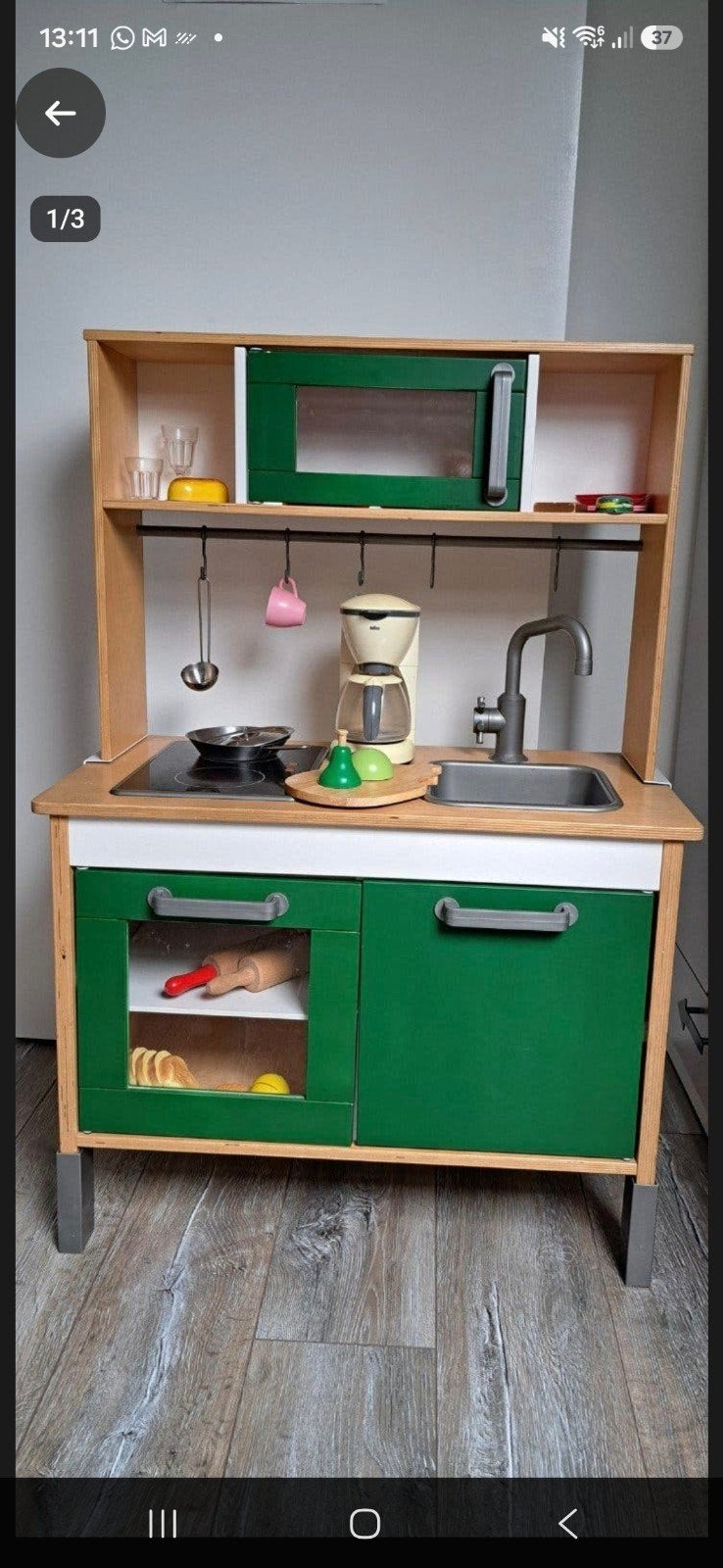 Ikea Speelkeuken DUKTIG met uitgebreide accessoires, Ophalen, Zo goed als nieuw, Hout, Speelkeuken