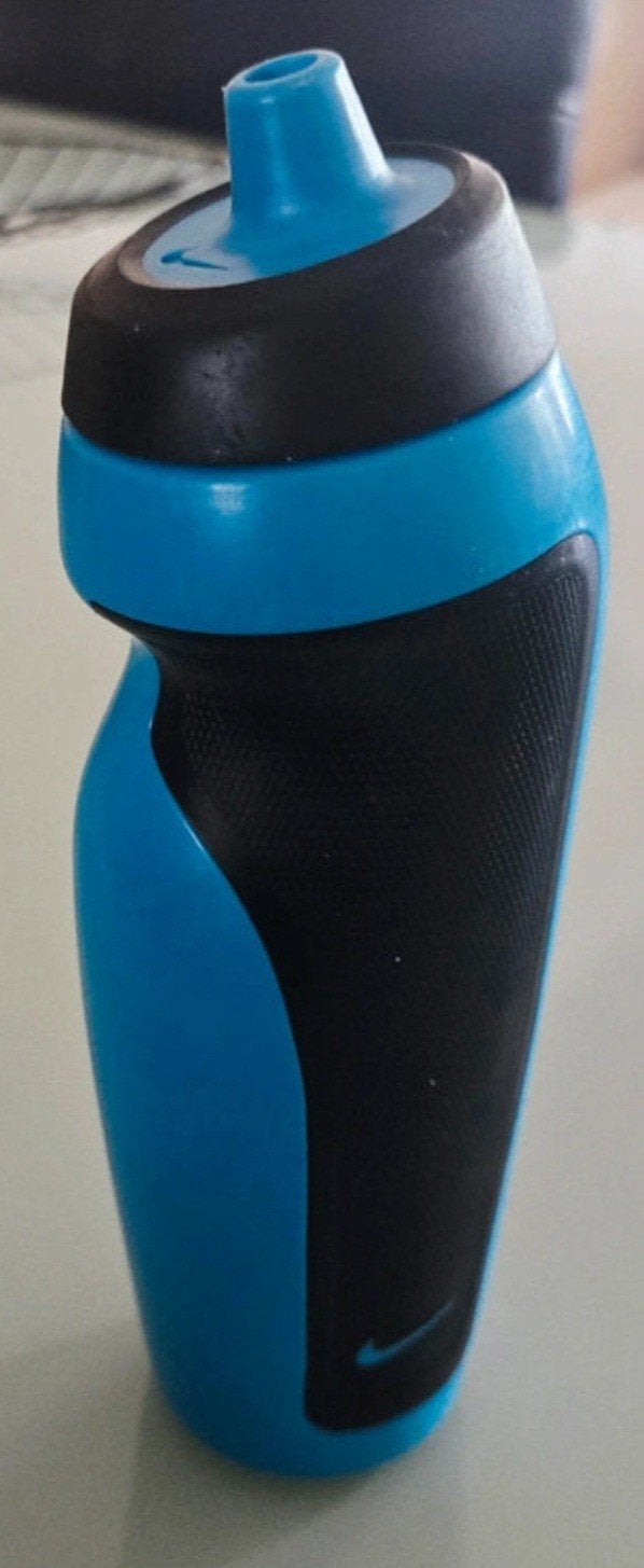 Nike bidon - Blauw met zwarte grip, Ophalen of Verzenden
