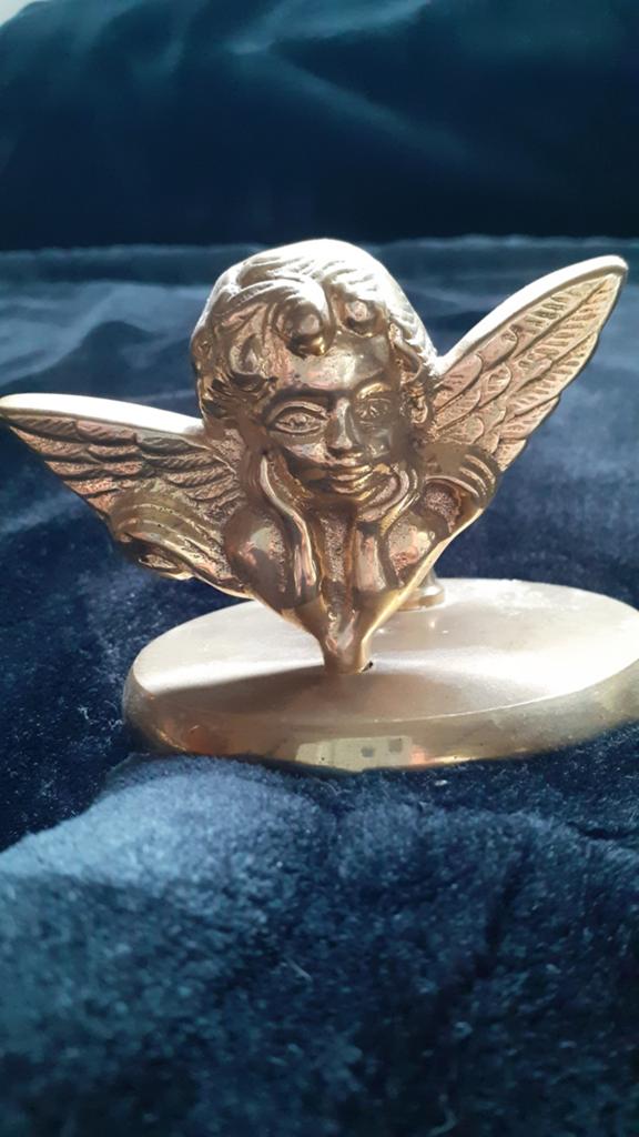 Engel putti vintage Koperen  Kandelaar, Antiek en Kunst, Ophalen of Verzenden, Koper of Brons