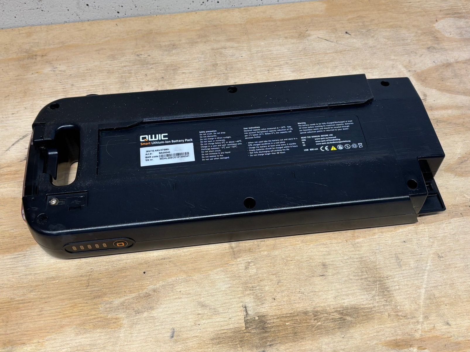 Qwic 36 volt smart accu, Ophalen of Verzenden, Gebruikt