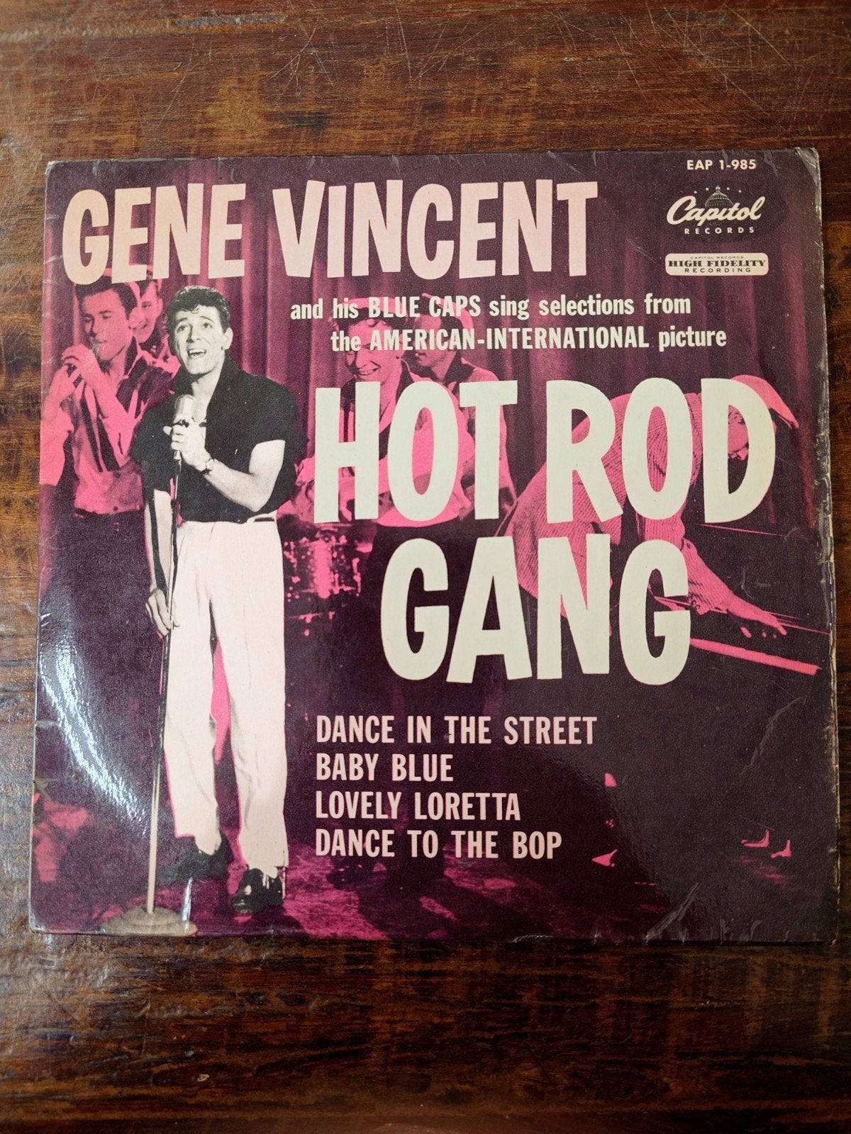 EP Gene Vincent and Blue caps Capitol fotohoes, Gebruikt, 7 inch, Ophalen of Verzenden, EP