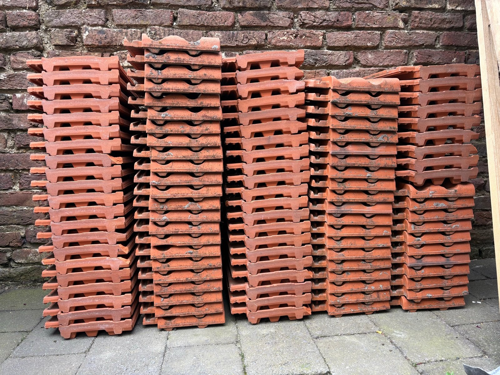 Gebruikte Laumans dakpannen - Oranje, Ophalen, Gebruikt, Steen of Klei, 15 m² of meer