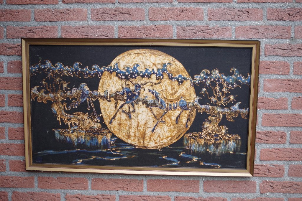 batik schilderij, Ophalen, Wanddecoratie, 52 cm