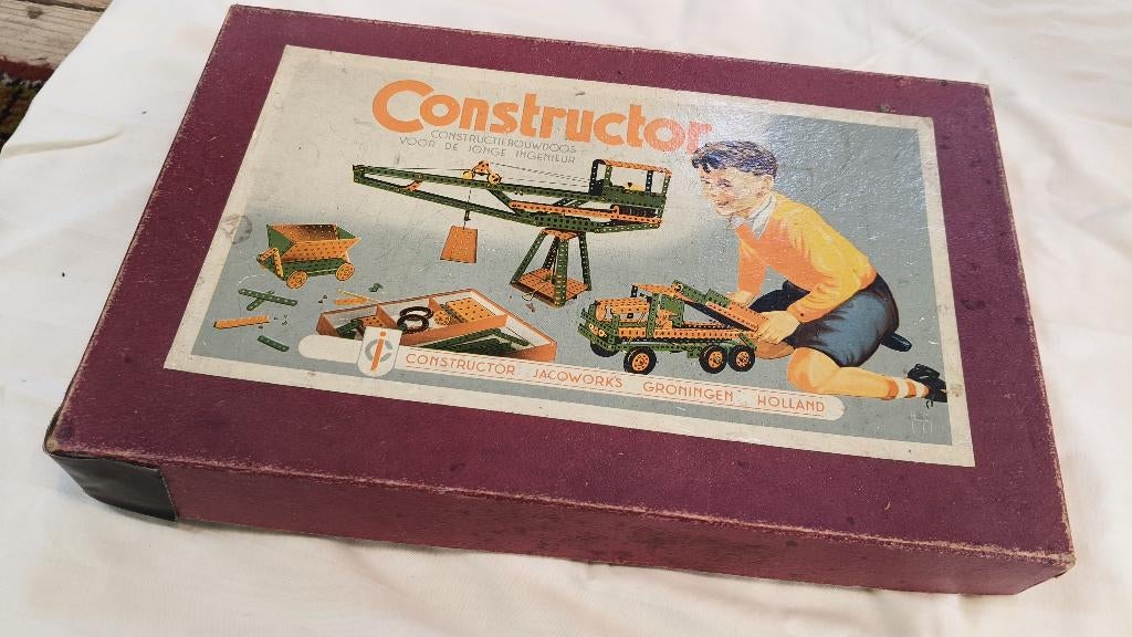 Vintage Constructor Jafoworks bouwdoos, Antiek en Kunst, Antiek | Speelgoed, Ophalen of Verzenden