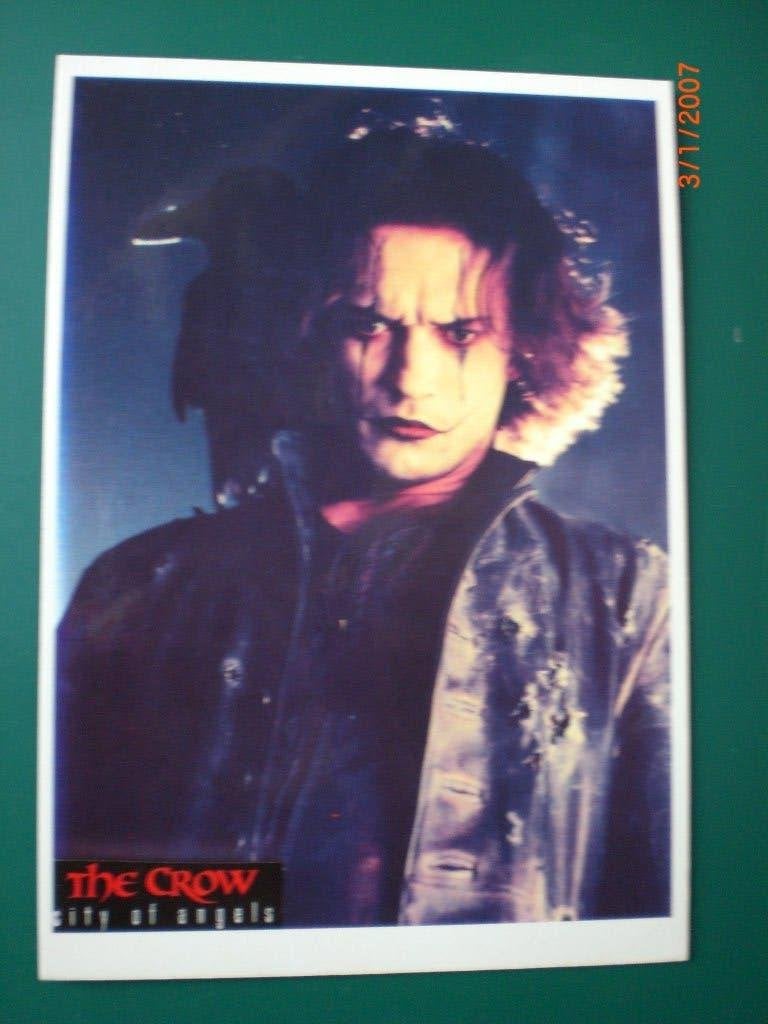 kaart Vincent Perez  The Crow City of Angels, Verzamelen, Ophalen of Verzenden, 1980 tot heden, Ongelopen, Sterren en Beroemdheden