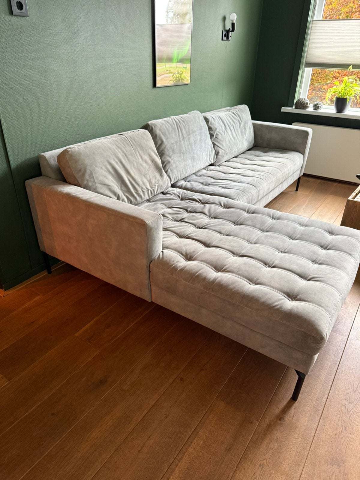 Bankstel met divan deel, Ophalen, 250 tot 300 cm, Gebruikt, Driepersoons