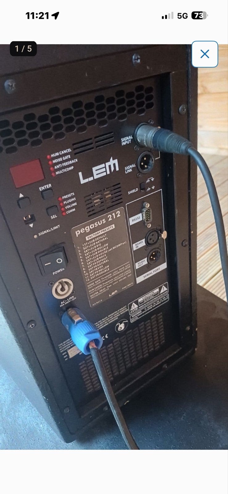2x LEM Pegasus 212 professionele speakers, Ophalen, Gebruikt, Overige typen, Overige merken