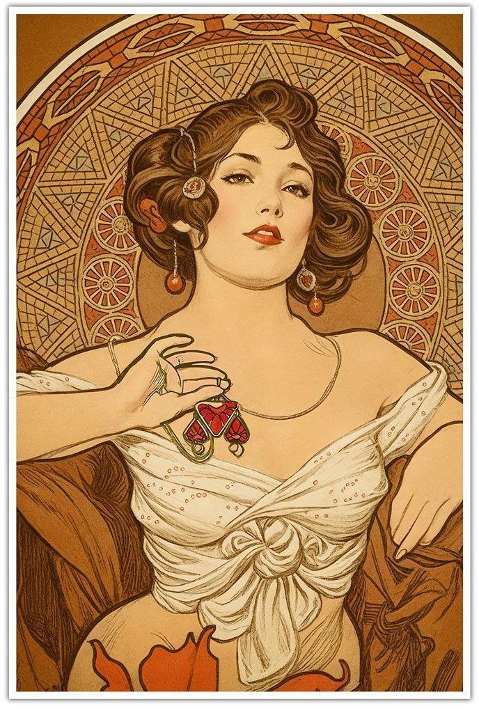 40x60cm Uniek Alphonse Mucha World Art Nouveau Affiche, Verzenden
