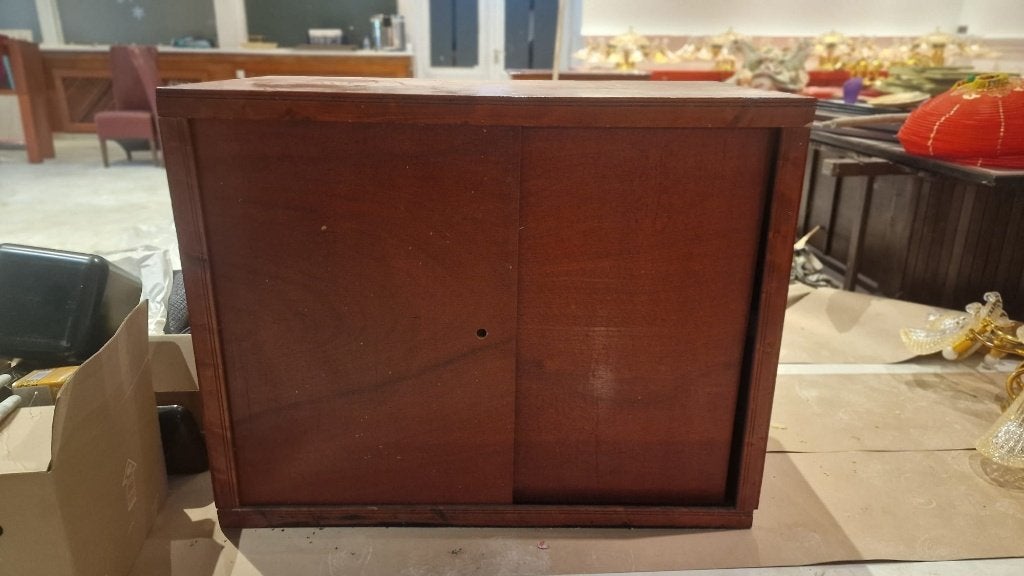 Vintage Houten Kastje Met Schuifdeuren Art Deco Retro Teak, Ophalen