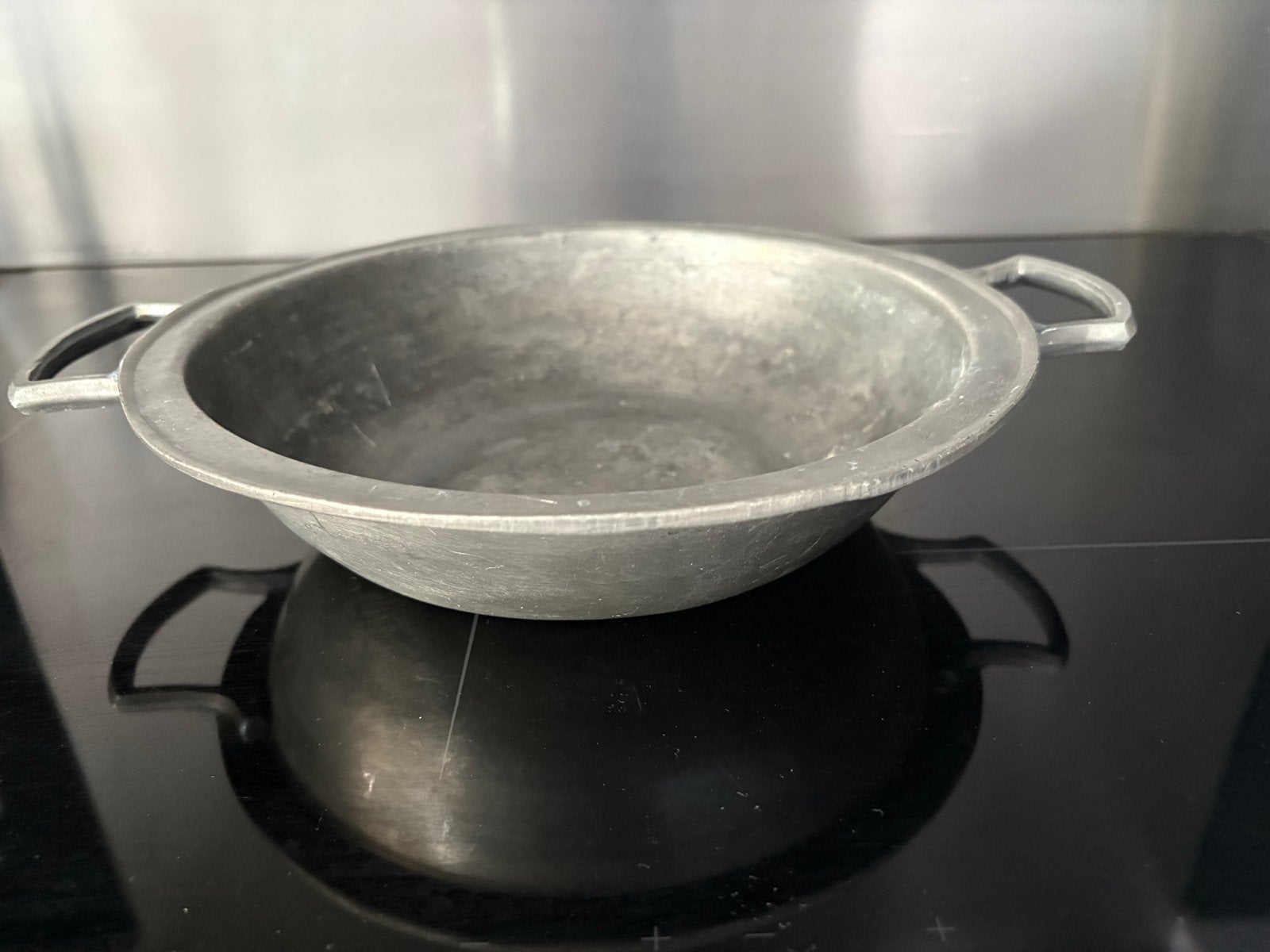 Zware Tinnen Papkom / Serveerschaal - SBU Tin (1kg), Ophalen of Verzenden