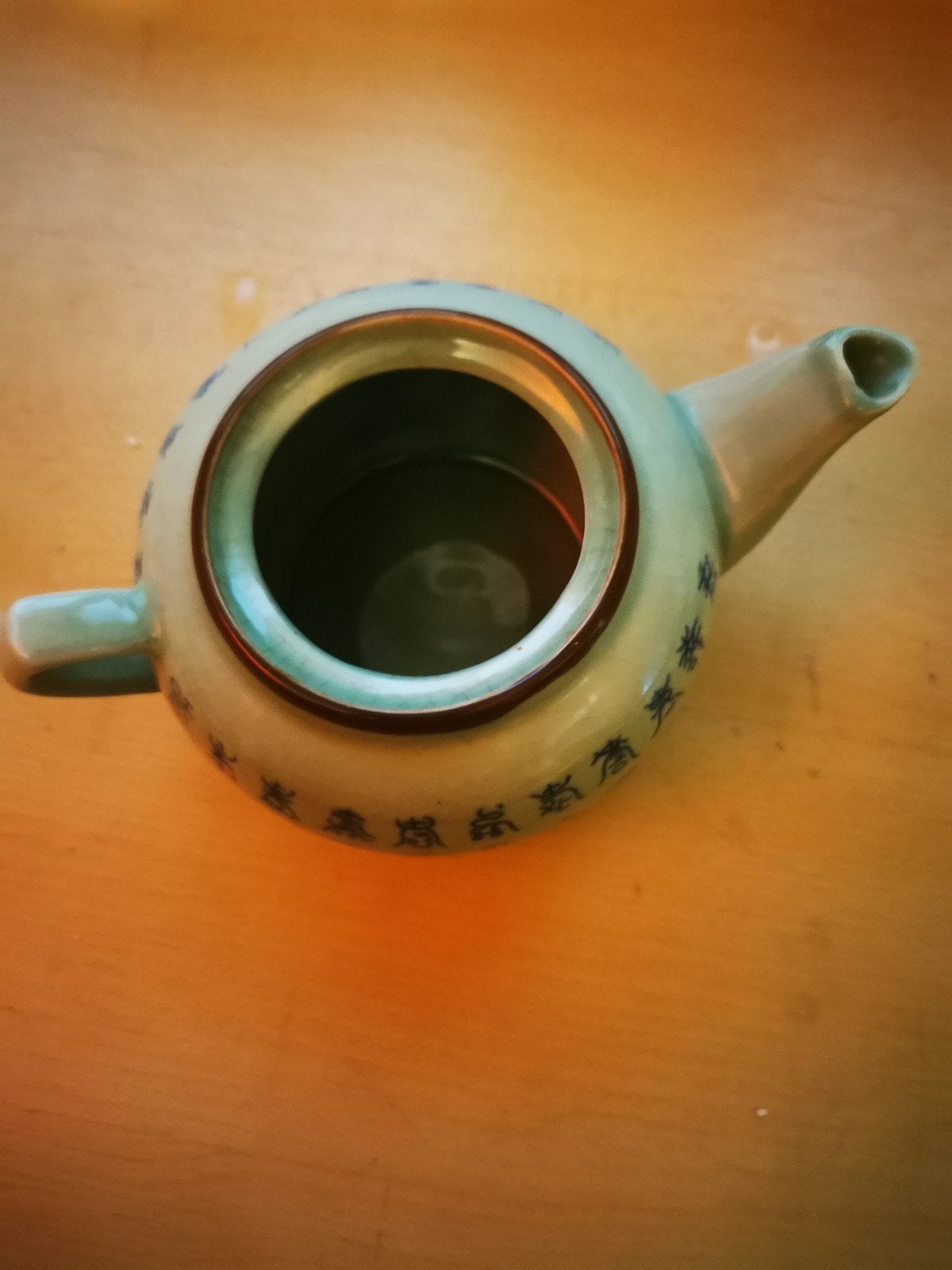 Mooie Chinese theepot met blauwe karakters, Ophalen of Verzenden