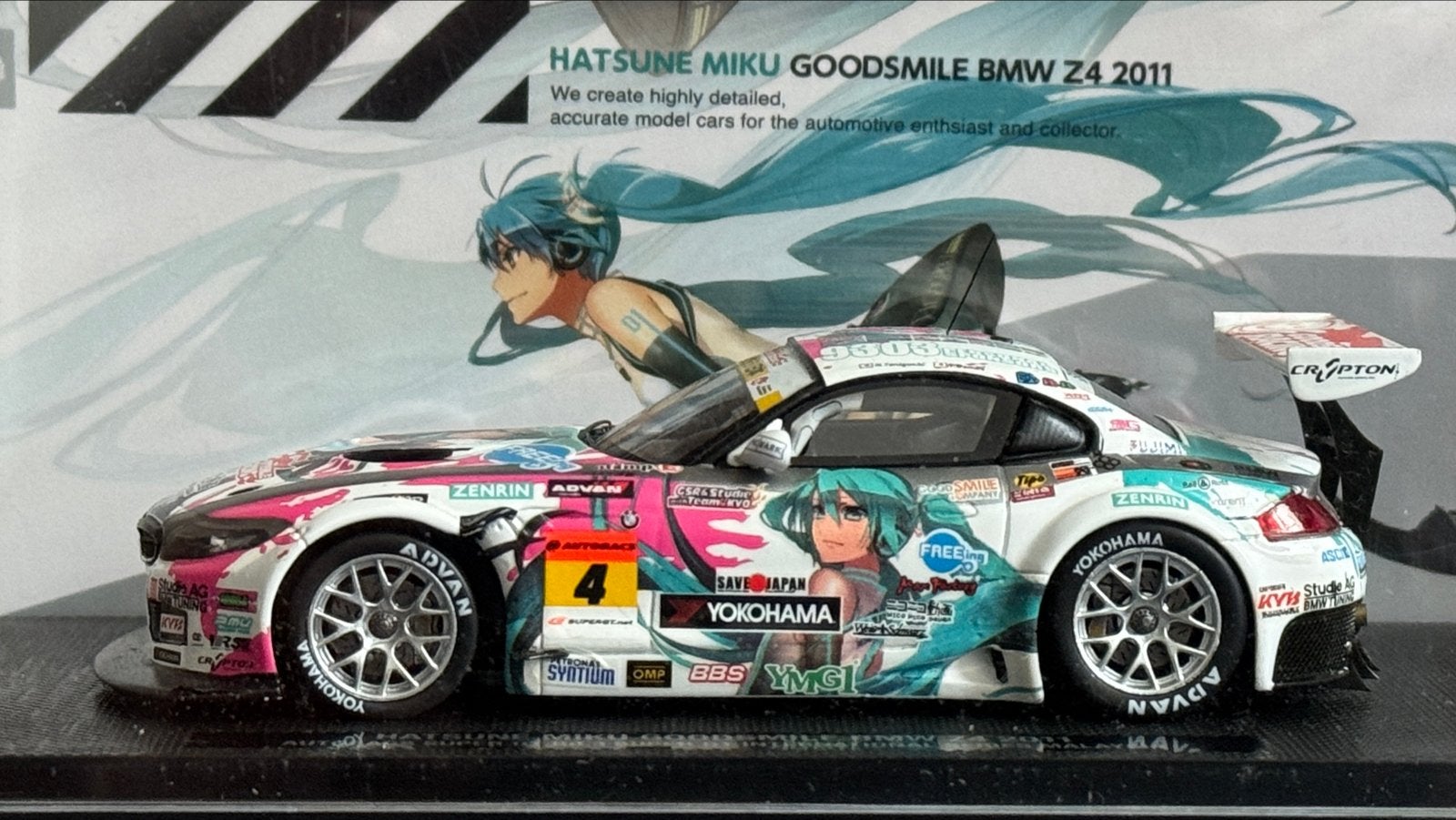 Hatsune Miku Goodsmile BMW Z4 2011 Modelauto 1:43, Ophalen of Verzenden, Zo goed als nieuw, Overige typen