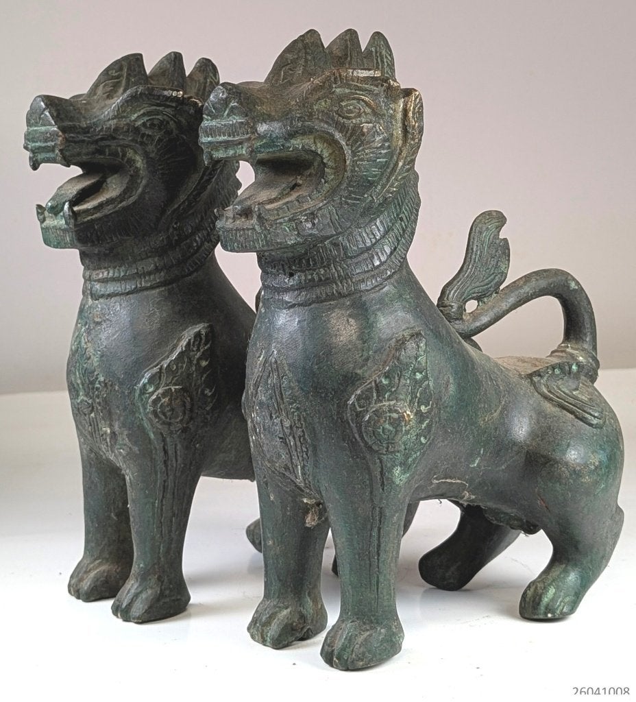 Oud beeld Chinthe of Guardian leeuw ( Foo Dog ), Ophalen, 20 - 50 cm, Beeld, Religie