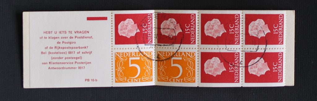 NVPH PB 10bF Postzegelboekje gestempeld, Postzegels en Munten, Postzegels | Nederland, Verzenden, Na 1940, Gestempeld