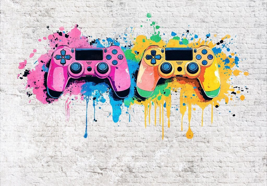 Fotobehang Game controllers – Gaming behang – Ook op maat, Verzenden, Fotobehang