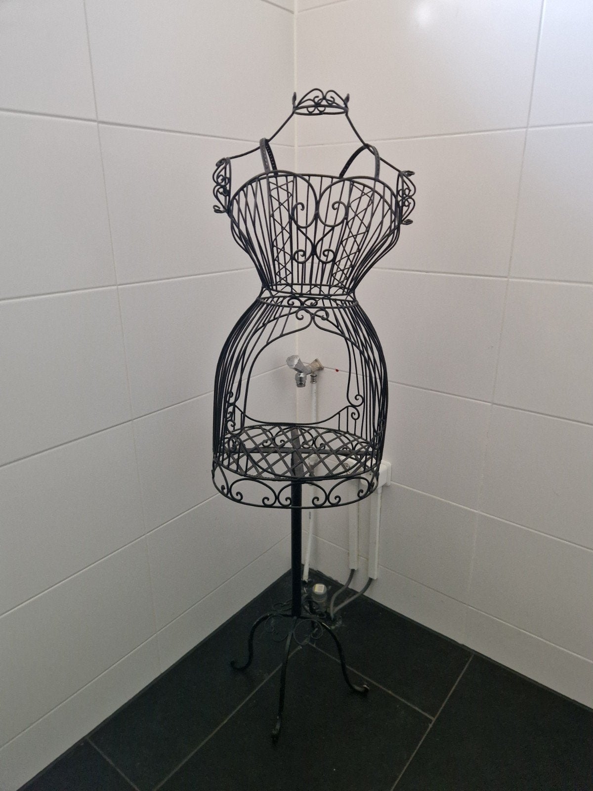 Decoratieve paspop van metaal - Zwart, Ophalen, Vintage, Metaal, Gebruikt