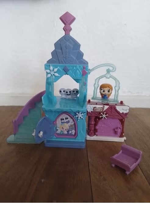 Disney Doorables Frozen kasteeltje met Anna en Olaf, Ophalen of Verzenden, Zo goed als nieuw, Plastic