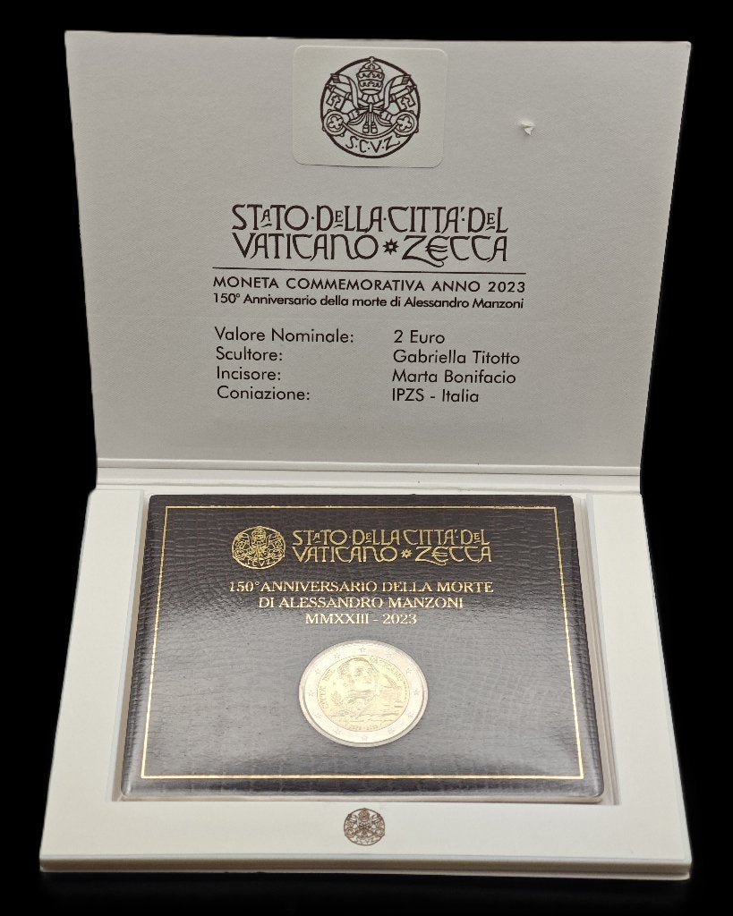 2023 Vaticaanstad 2 Euro ''Manzoni'' BU in blister, Ophalen of Verzenden, Vaticaanstad, 2 euro