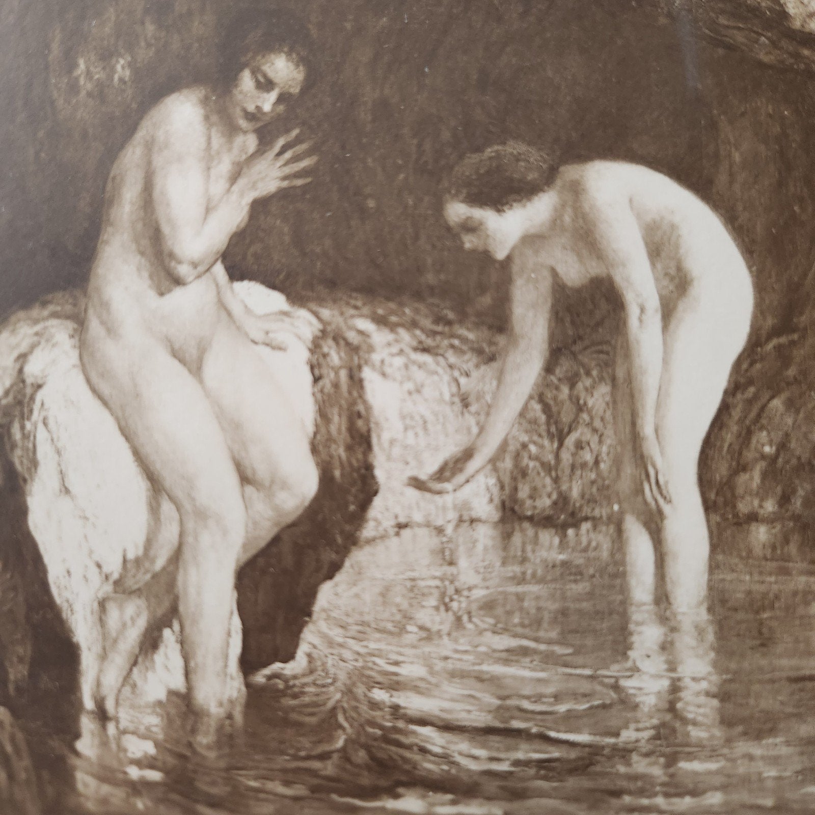 <1920 Ansichtkaart Marie Réol - Baigneuses dans la Grotte, Verzenden, Voor 1920, Ongelopen, Overige thema's