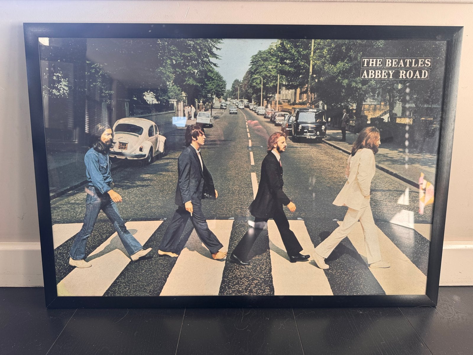 The Beatles Abbey Road Poster met lijst, Ophalen, 50 – 75, Gebruikt, 75 tot 100 cm