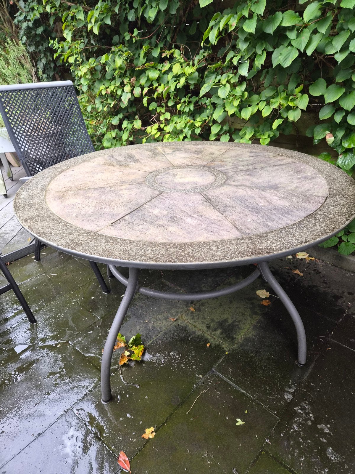 Ronde tuintafel - 124 cm, Ophalen, Gebruikt, Rond