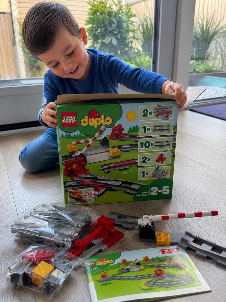 Lego Duplo 10882 Treinrails, Kinderen en Baby's, Speelgoed | Duplo en Lego, Overige thema's, Ophalen of Verzenden, Zo goed als nieuw