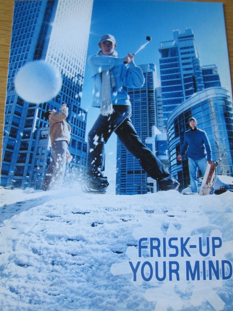 Boomerang - golf in de sneeuw - Frisk - up your mind -nieuw., Verzenden, 1980 tot heden, Ongelopen, Overige thema's